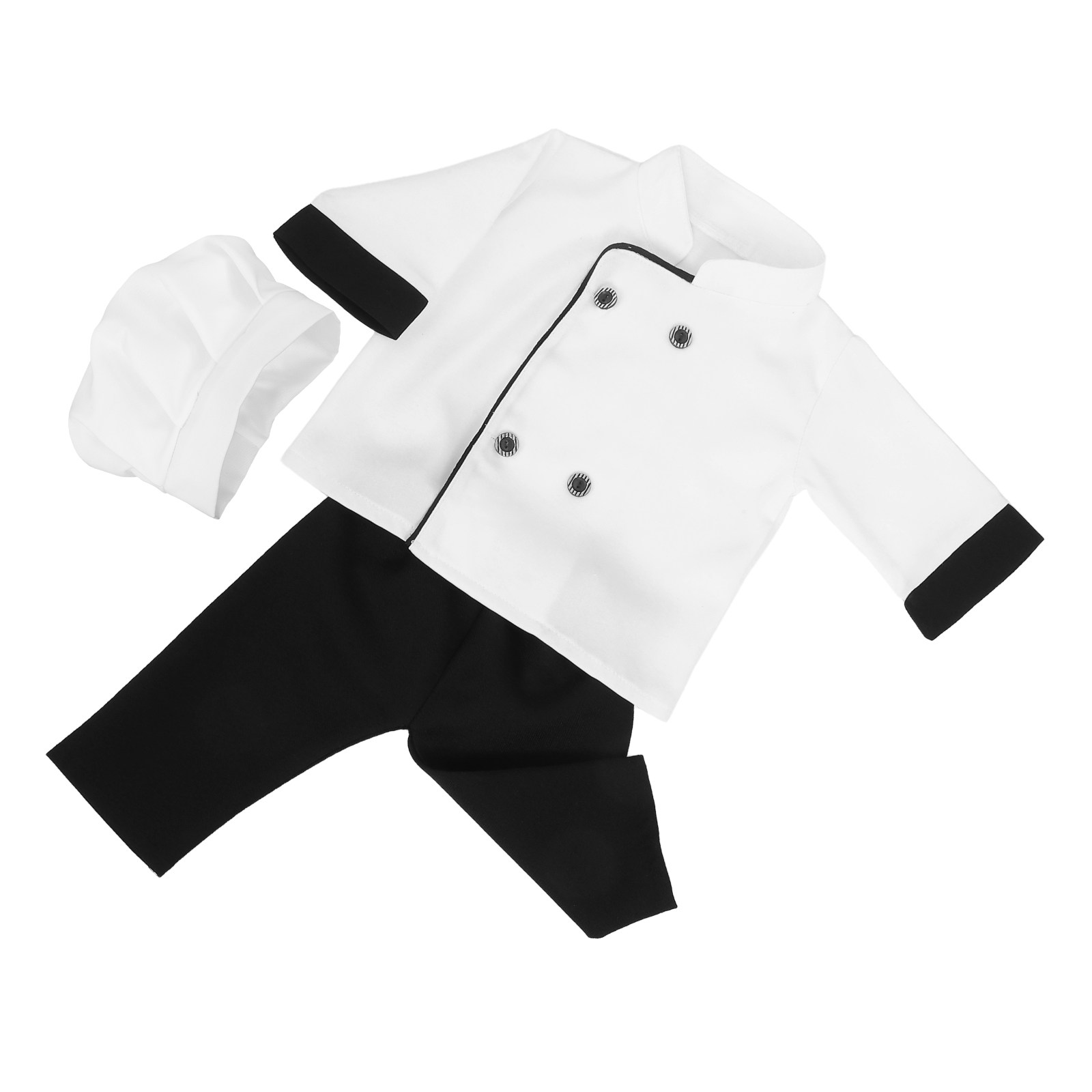 Infant Photography Props Outfit - ชุดเชฟสำหรับทารก 1 ชุด สำหรับถ่ายภาพเด็กแรกเกิด ชุดถ่ายภาพที่สวมใส่สบายและออกแบบมาอย่างเหมาะสม