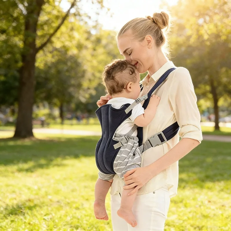 Ergonomic Baby Carrier Newborn To Toddler - เป้อุ้มเด็กแบบพกพา ออกแบบตามหลักสรีรศาสตร์ สำหรับเด็กแรกเกิดถึงเด็กวัยหัดเดิน ใช้ได้ทั้งด้านหน้าและด้านหลัง แบบสะพายหลังและแบบคาบ พร้อมอุปกรณ์เสริมสำหรับเด็ก