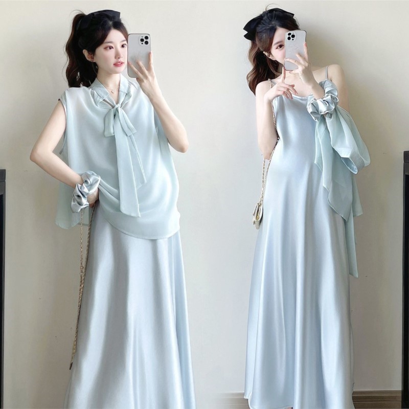 Maternity Wear - 2026 ใหม่ชุดฤดูร้อนของหญิงตั้งครรภ์แขนสั้นชุดคลุมท้องใหม่ระบายอากาศได้ดีหลวมชุด 2 ชิ้นชุด LJ348
