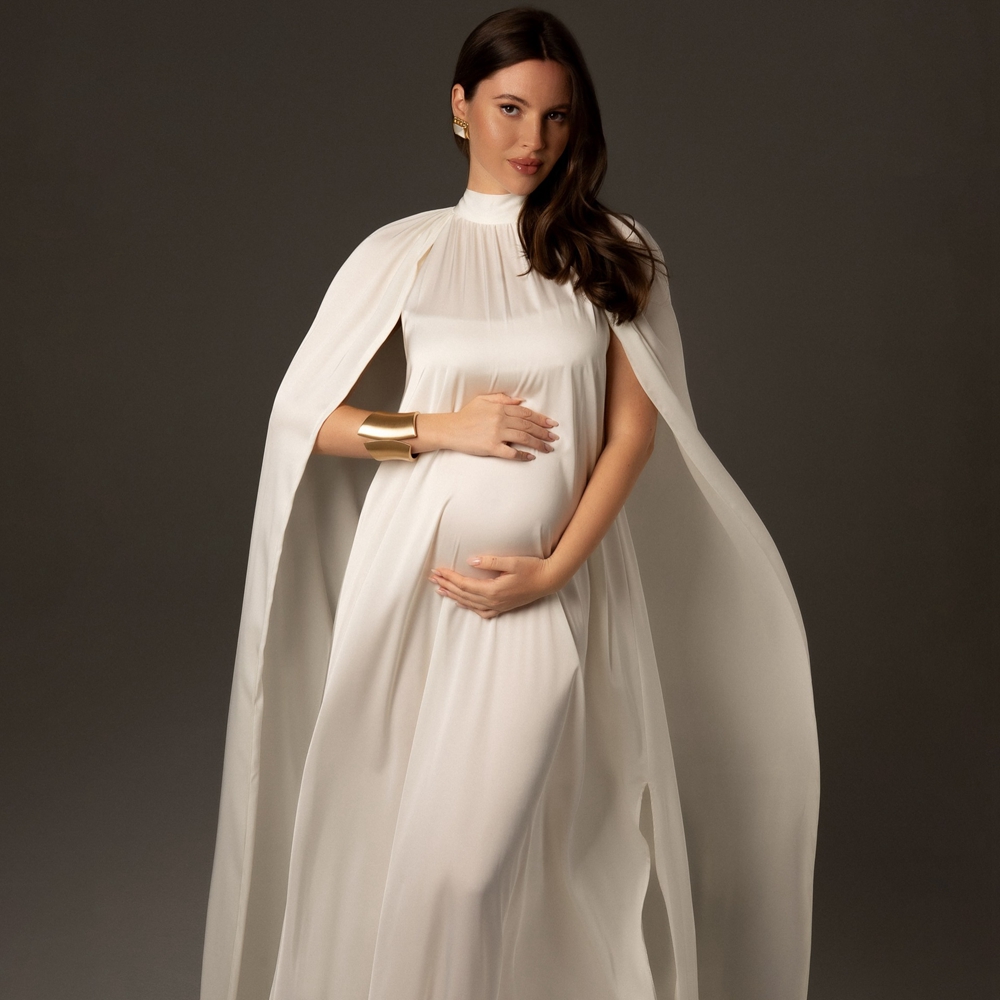 Maternity Wear - อุปกรณ์ประกอบฉากถ่ายภาพคนท้อง ชุดคลุมสวยหรูสำหรับหญิงตั้งครรภ์ ชุดถ่ายภาพในสตูดิโอ ชุดสำหรับคนท้อง ชุดสำหรับงานเลี้ยงฉลองเบบี้ชาวเวอร์