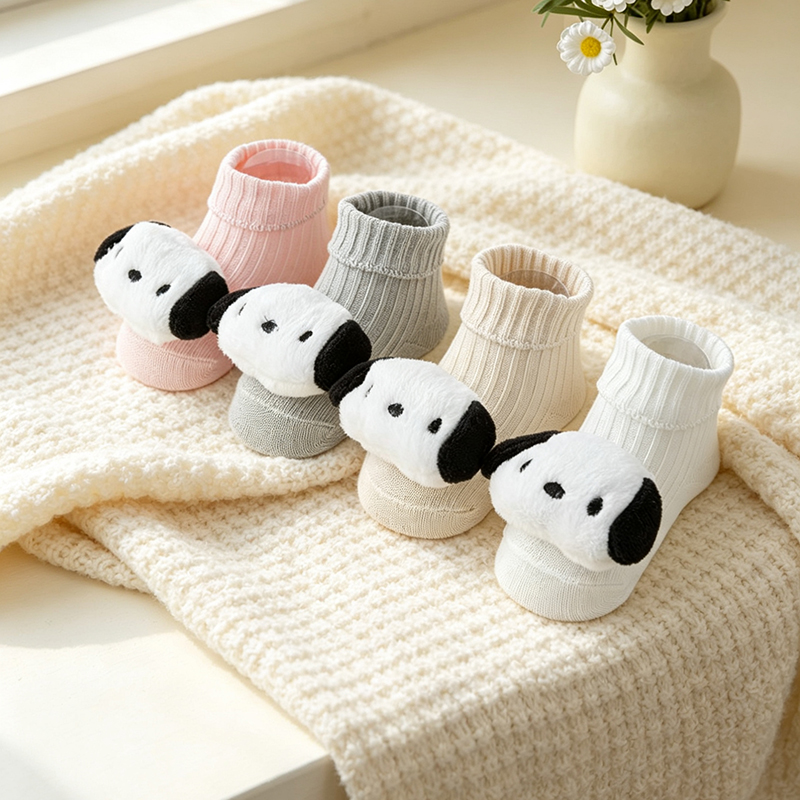 Unisex Baby Socks Non Slip - ถุงเท้าเด็กลายการ์ตูนน่ารัก 1 คู่ ถุงเท้ากันลื่นสำหรับทารกและเด็ก