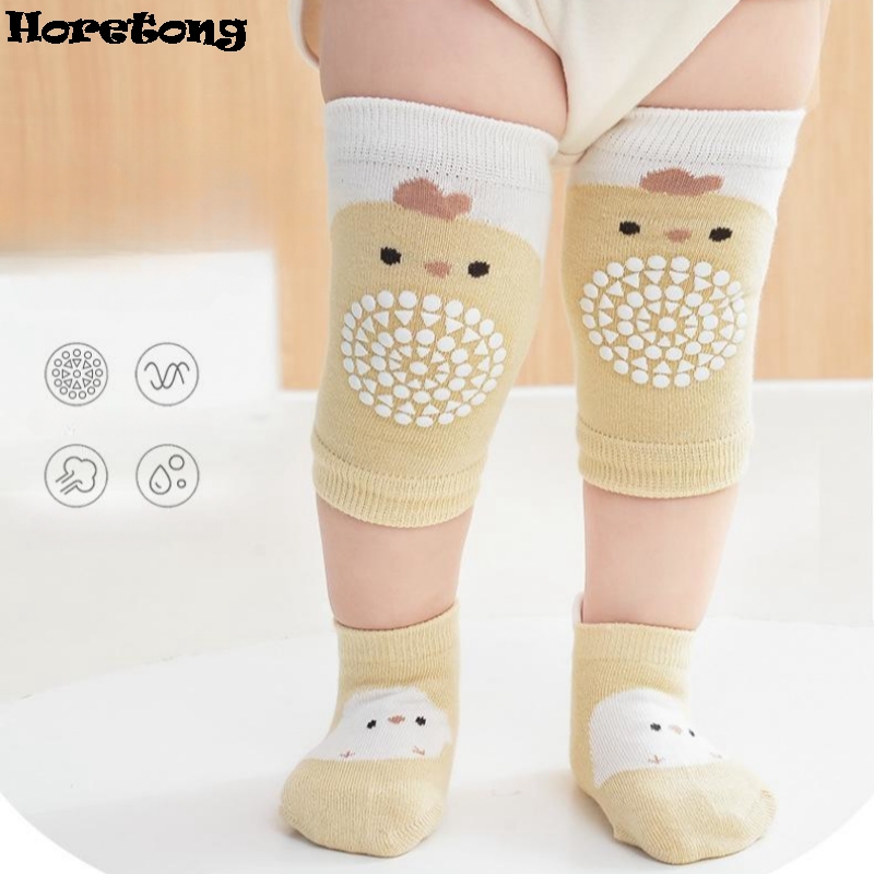 Unisex Baby Socks Non Slip - ชุดสนับเข่าเด็กอ่อนสำหรับฤดูร้อน ระบายอากาศได้ดี + ถุงเท้ากันลื่น ชุดถุงเท้าเด็กหัดเดิน ผ้าฝ้ายนุ่ม