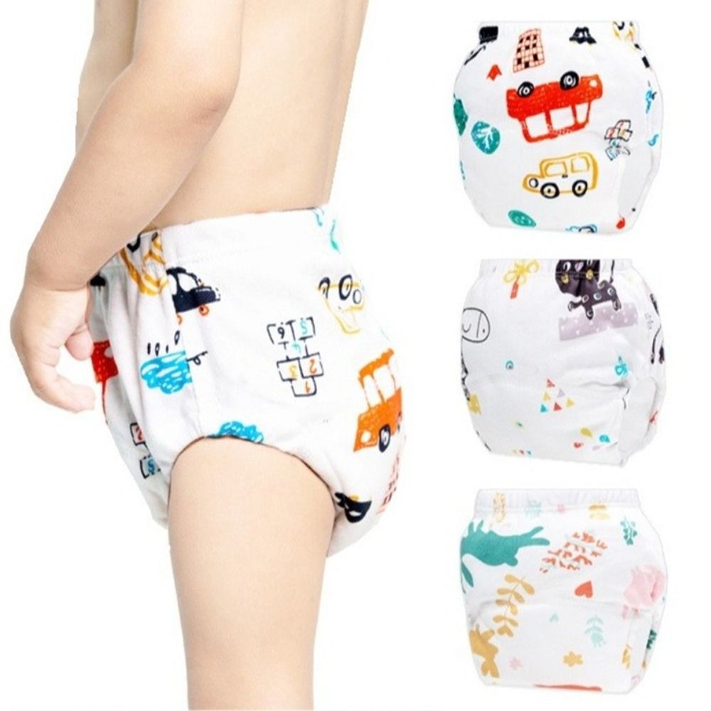 Toddler Training Pants Leak Proof - กางเกงฝึกหัดเด็กผ้าฝ้ายใส่สบาย ระบายอากาศได้ดี กันน้ำ ซักได้ ป้องกันการรั่วซึม สำหรับเด็กวัยหัดเดิน