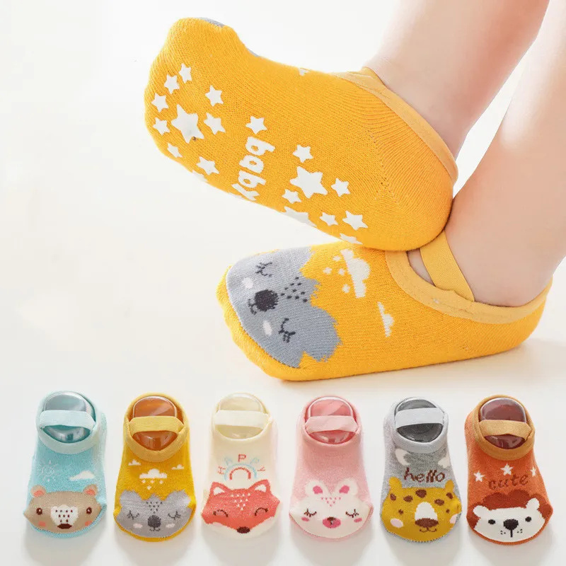 Unisex Baby Socks Non Slip - 0-3Years ทารกแรกเกิดเด็กทารกถุงเท้าผ้าฝ้ายลื่นการ์ตูนพิมพ์ถุงเท้าเด็กสําหรับชายหญิงเด็กวัยหัดเดินถุงเท้าฤดูใบไม้ผลิฤดูใบไม้ร่วง
