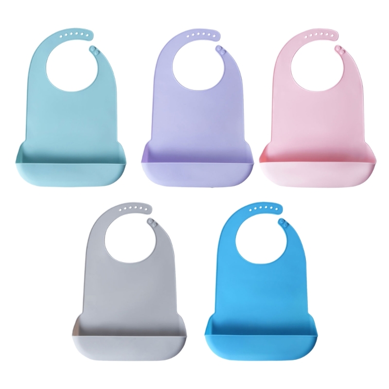 Waterproof Baby Bibs Silicone - ซิลิโคนเกรดอาหารผู้ใหญ่ Bib กันน้ำ Burp ผ้าอาหาร Catcher