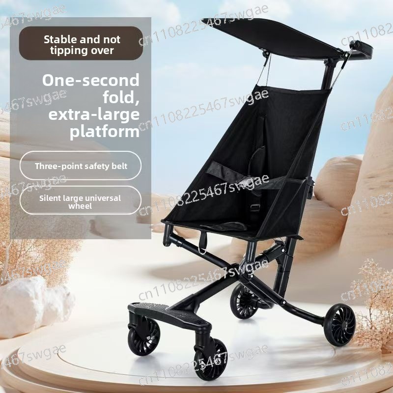 Lightweight Foldable Baby Stroller Compact - รถเข็นเด็กพับได้น้ำหนักเบาพิเศษ ขนาดกะทัดรัด พกพาสะดวก สำหรับเด็กวัยเตาะแตะ