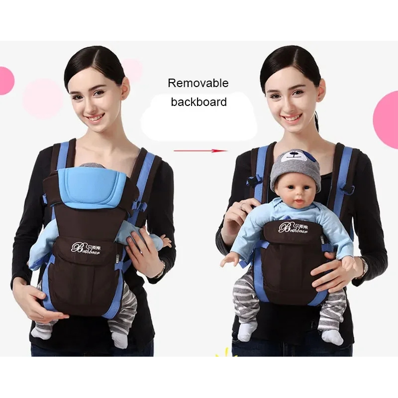 Ergonomic Baby Carrier Newborn To Toddler - เป้อุ้มเด็กแบบสลิง, เป้อุ้มเด็กแบบสะพายหลัง 4-in-1 ตามหลักสรีรศาสตร์, เป้อุ้มเด็กปรับได้ง่ายตั้งแต่แรกเกิดถึงเด็กวัยหัดเดิน