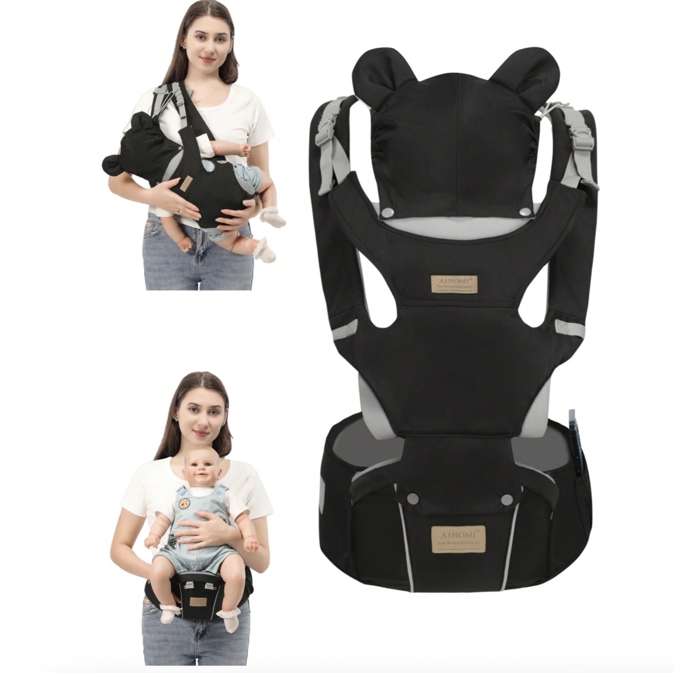 เป้อุ้มเด็ก 6-in-1 สำหรับเด็กแ - Ergonomic Baby Carrier Newborn To Toddler บทวิจารณ์และราคา