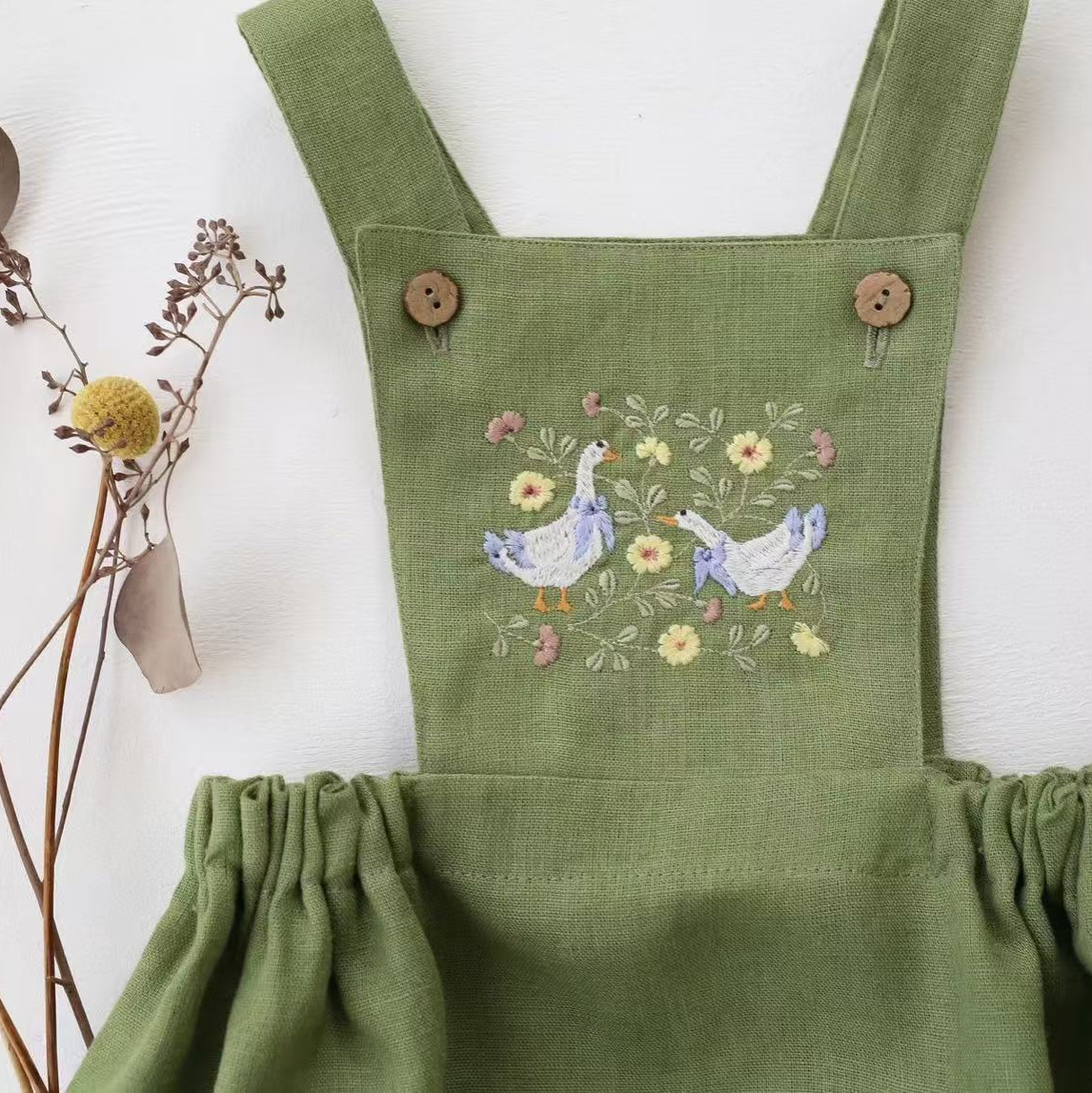 ชุดจั๊มสูทเด็กสไตล์ชนบท คอลเลค - Baby Summer Linen Sleeveless Jumpsuit บทวิจารณ์และราคา