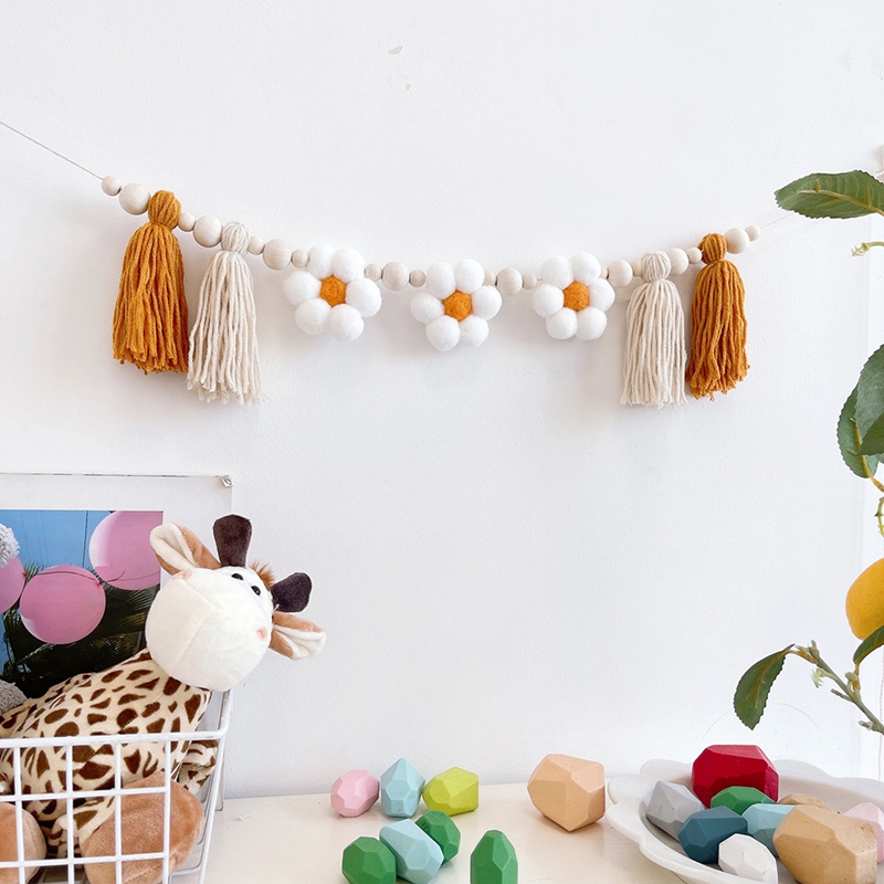 พวงมาลัยไม้ลายดอกเดซี่ 2 ชิ้น  - Nursery บทวิจารณ์และราคา