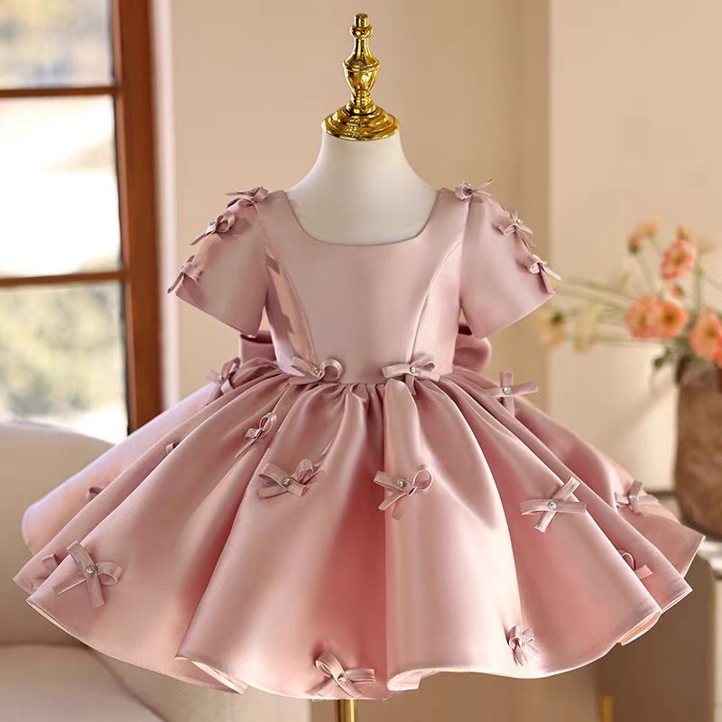 ชุดเดรสเด็กผู้หญิงสีชมพู Jill  - Toddler Girl Tulle Party Dress บทวิจารณ์และราคา
