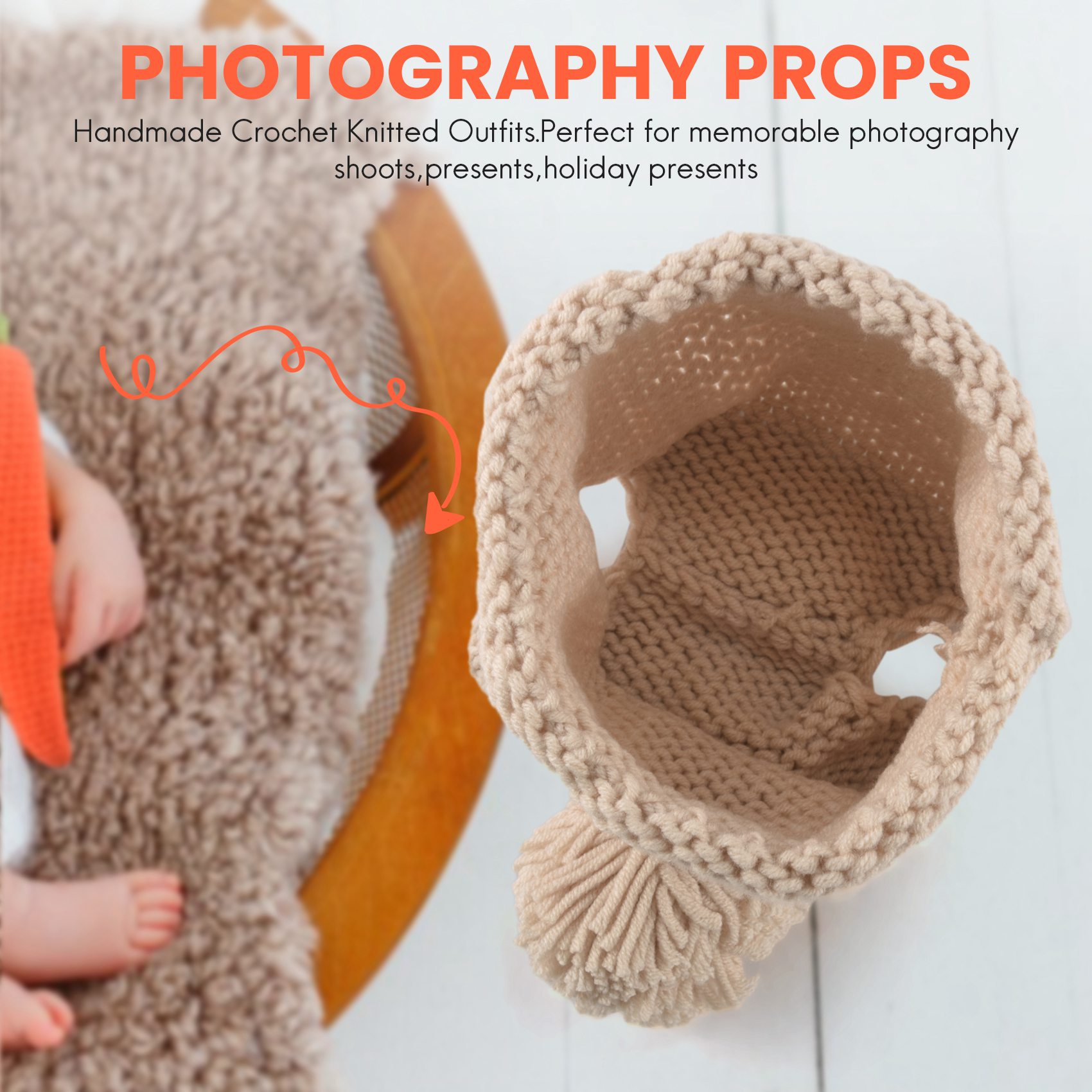 ABJA-อุปกรณ์ประกอบฉากการถ่ายภา - Infant Photography Props Outfit บทวิจารณ์และราคา