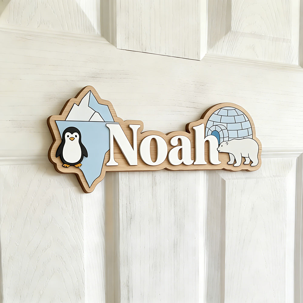 ป้ายชื่อสั่งทำรูปเพนกวินอาร์กต - Nursery บทวิจารณ์และราคา