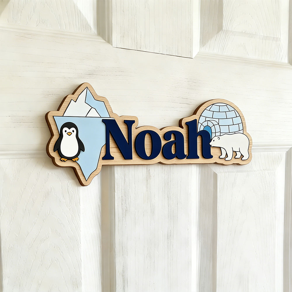 ป้ายชื่อสั่งทำรูปเพนกวินอาร์กต - Nursery บทวิจารณ์และราคา