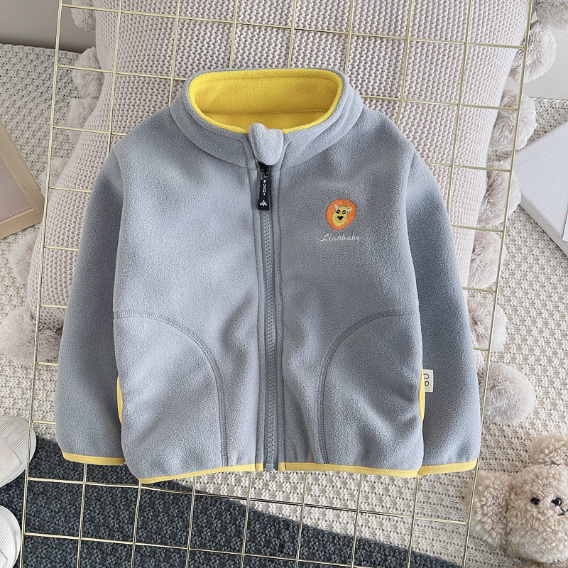 เสื้อแจ็คเก็ตคาร์ดิแกนขนแกะสำห - Toddler Boy Winter Fleece Jacket บทวิจารณ์และราคา