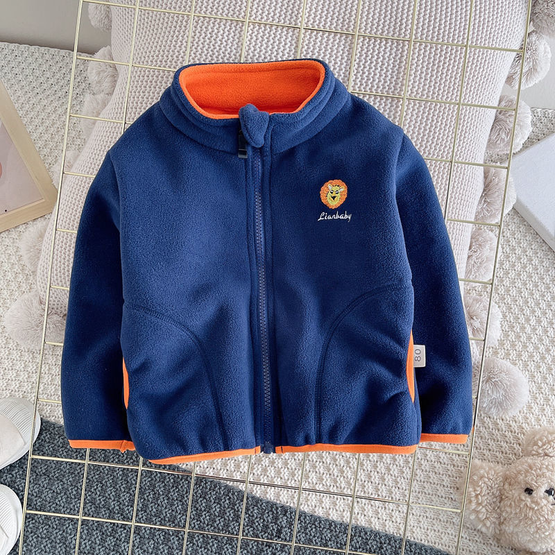 เสื้อแจ็คเก็ตคาร์ดิแกนขนแกะสำห - Toddler Boy Winter Fleece Jacket บทวิจารณ์และราคา