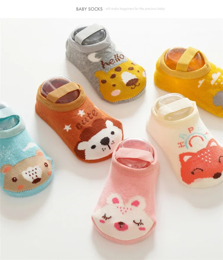 ถุงเท้าเด็กแรกเกิด 0-3 ปี ถุงเ - Unisex Baby Socks Non Slip บทวิจารณ์และราคา