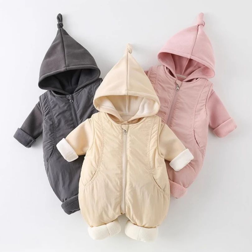 ชุดรอมเปอร์เด็กทารกผ้าฝ้ายหนาน - Cotton Baby Onesies Zipper บทวิจารณ์และราคา