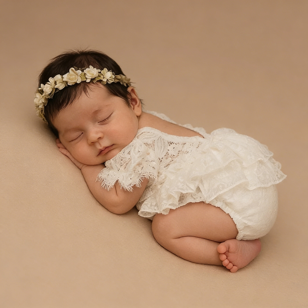 ชุดถ่ายภาพเด็กแรกเกิดสำหรับเด็ - Newborn Baby Girl Romper Floral บทวิจารณ์และราคา