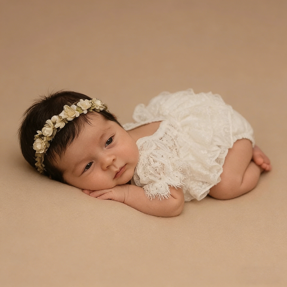 ชุดถ่ายภาพเด็กแรกเกิดสำหรับเด็ - Newborn Baby Girl Romper Floral บทวิจารณ์และราคา