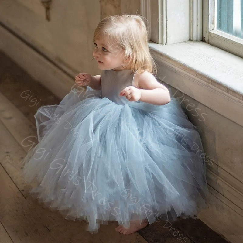 ชุดเดรสเด็กผู้หญิงสีฟ้าสำหรับง - Toddler Girl Tulle Party Dress บทวิจารณ์และราคา