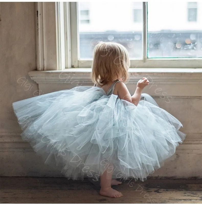 ชุดเดรสเด็กผู้หญิงสีฟ้าสำหรับง - Toddler Girl Tulle Party Dress บทวิจารณ์และราคา
