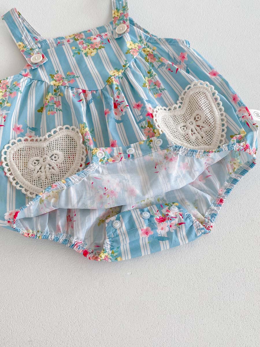 ชุดบอดี้สูทเด็กผู้หญิง2ชิ้นชุด - Newborn Baby Girl Romper Floral บทวิจารณ์และราคา