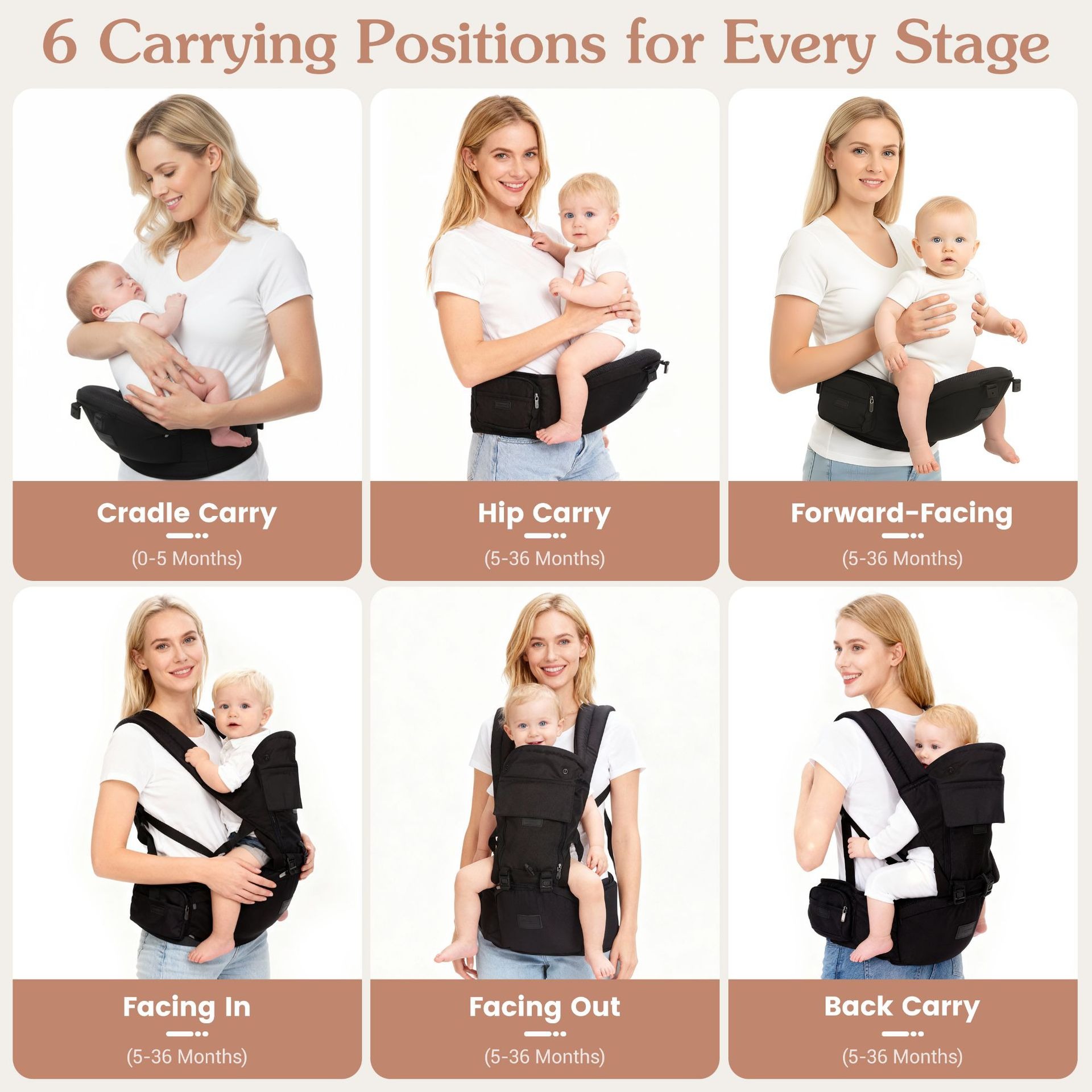 เป้อุ้มเด็กแบบมีที่นั่งสะโพก,  - Ergonomic Baby Carrier Newborn To Toddler บทวิจารณ์และราคา