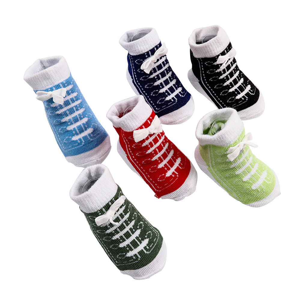 ถุงเท้าเด็กผ้าฝ้าย 6 คู่ ดีไซน - Unisex Baby Socks Non Slip บทวิจารณ์และราคา