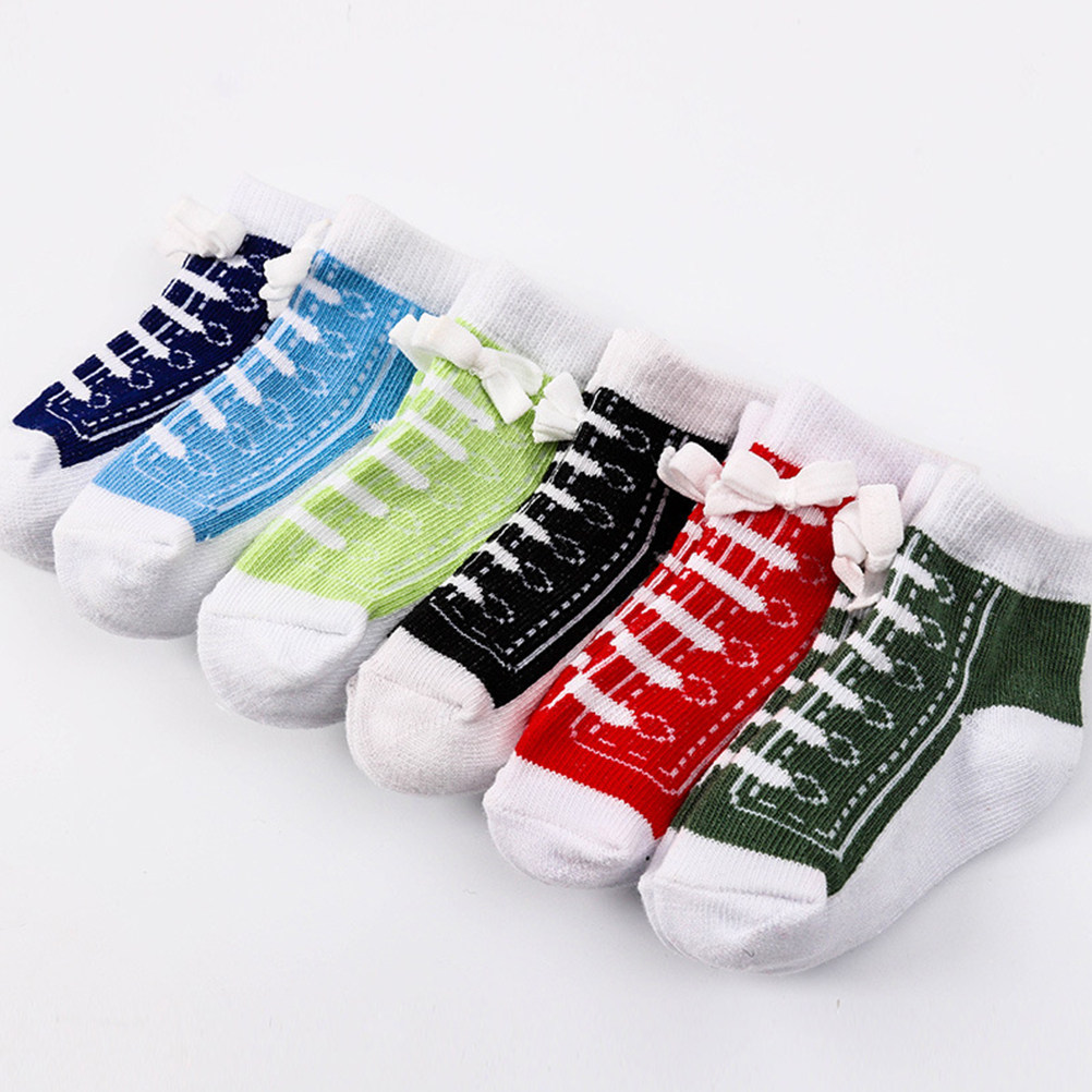 ถุงเท้าเด็กผ้าฝ้าย 6 คู่ ดีไซน - Unisex Baby Socks Non Slip บทวิจารณ์และราคา
