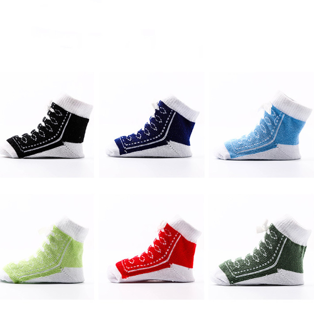 ถุงเท้าเด็กผ้าฝ้าย 6 คู่ ดีไซน - Unisex Baby Socks Non Slip บทวิจารณ์และราคา