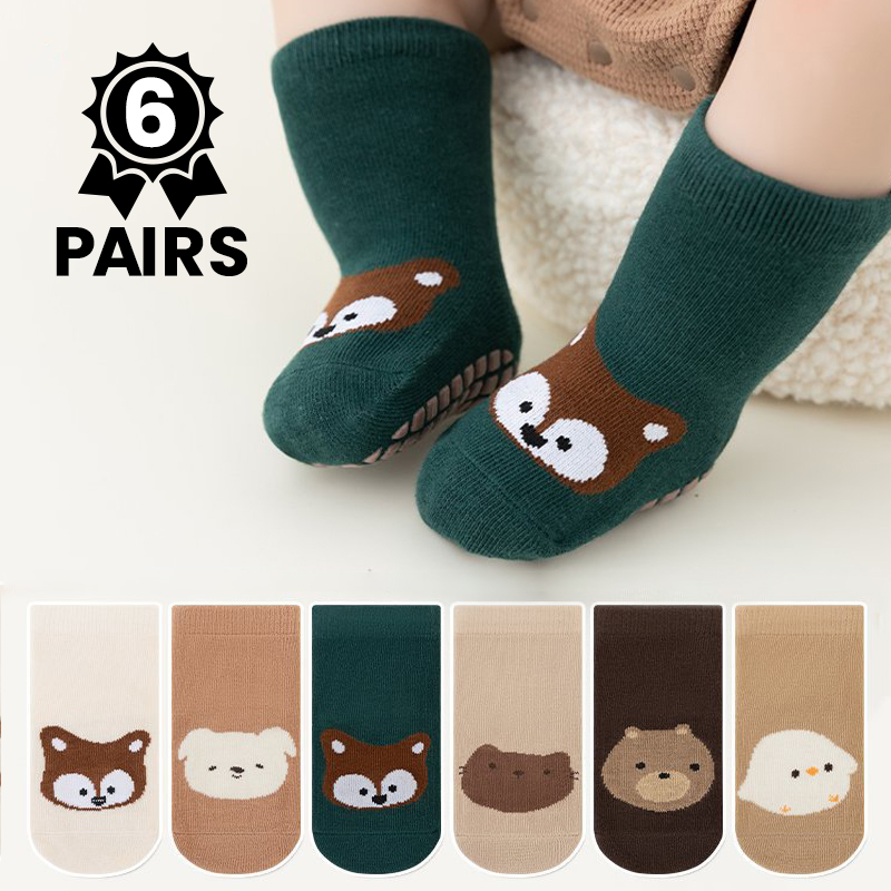 ถุงเท้ากันลื่นลายการ์ตูนสัตว์น - Unisex Baby Socks Non Slip บทวิจารณ์และราคา