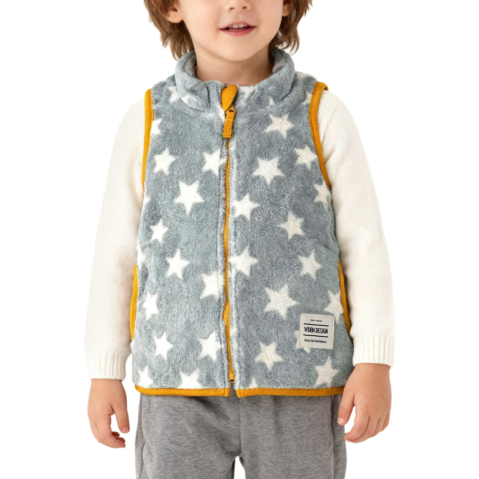 เสื้อกั๊กเด็กเล็ก ผ้าฟลีซ สำหร - Toddler Boy Winter Fleece Jacket บทวิจารณ์และราคา