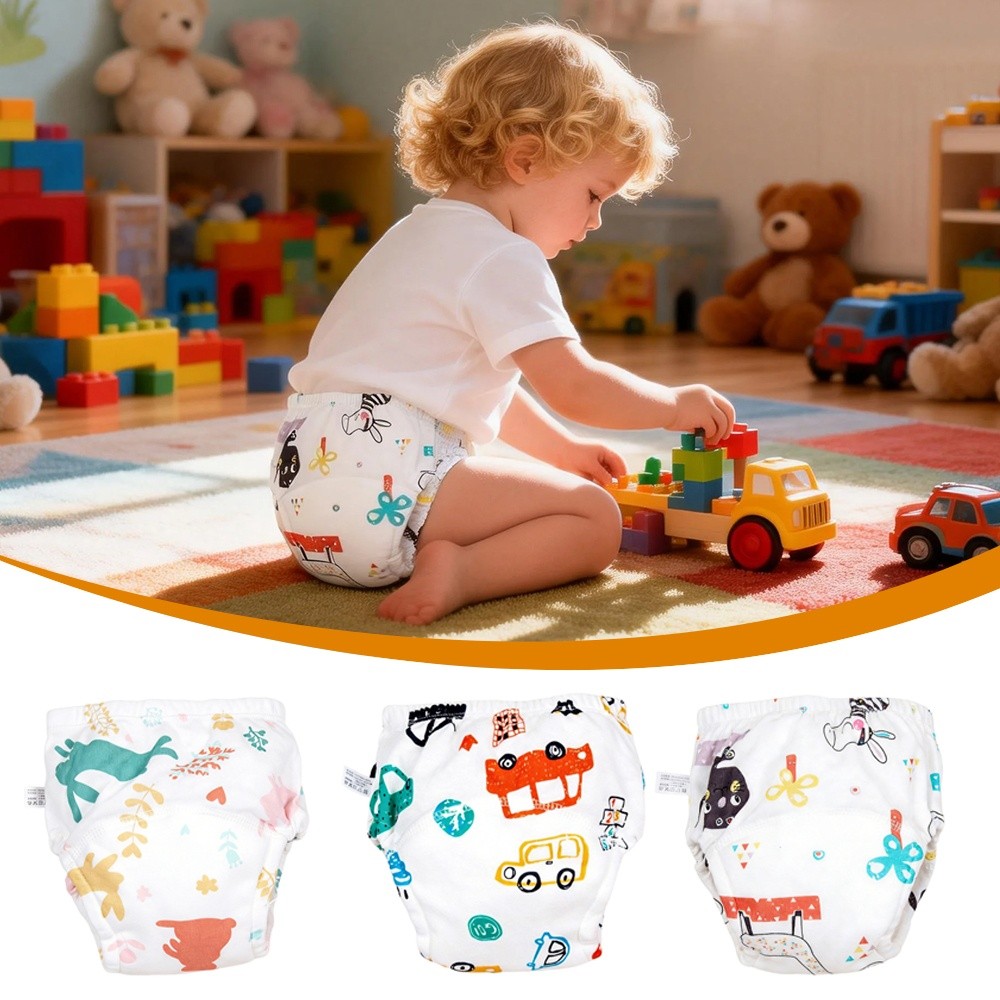 กางเกงฝึกขับถ่ายเด็กทารกผ้าฝ้า - Toddler Training Pants Leak Proof บทวิจารณ์และราคา
