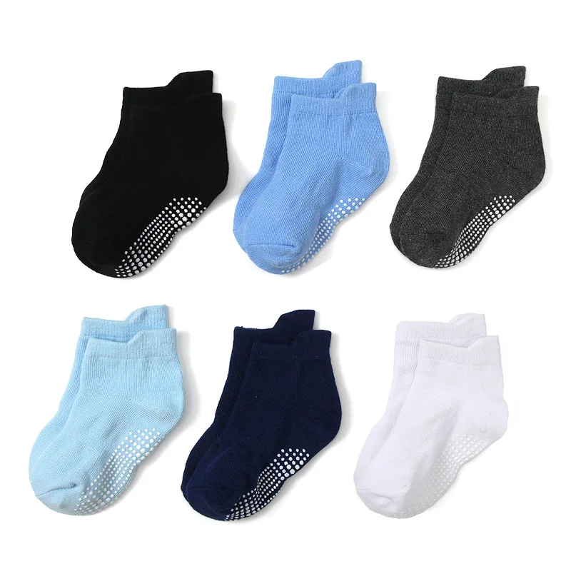 ถุงเท้าเด็ก 6 คู่ ลายทาง ผ้าฝ้ - Unisex Baby Socks Non Slip บทวิจารณ์และราคา