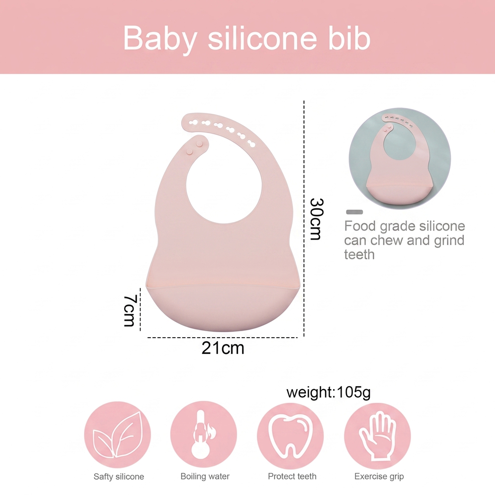 ผ้ากันเปื้อนเด็กสำหรับมื้ออาหา - Waterproof Baby Bibs Silicone บทวิจารณ์และราคา