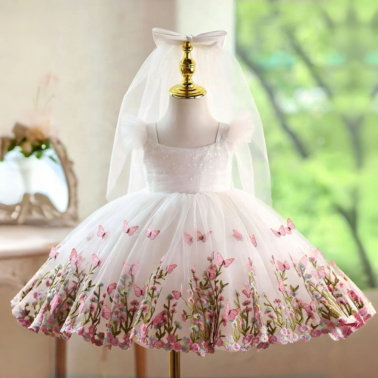 จิล วิช ดี 277 ชุดเดรสเด็กผู้ห - Toddler Girl Tulle Party Dress บทวิจารณ์และราคา