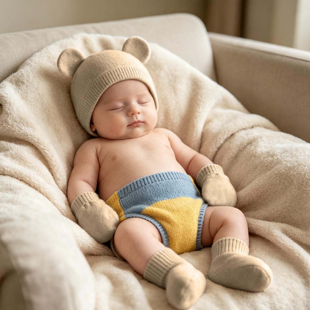 ถุงมือกันรอยขีดข่วนสำหรับทารกแ - Infant Beanie Hat With Ears บทวิจารณ์และราคา
