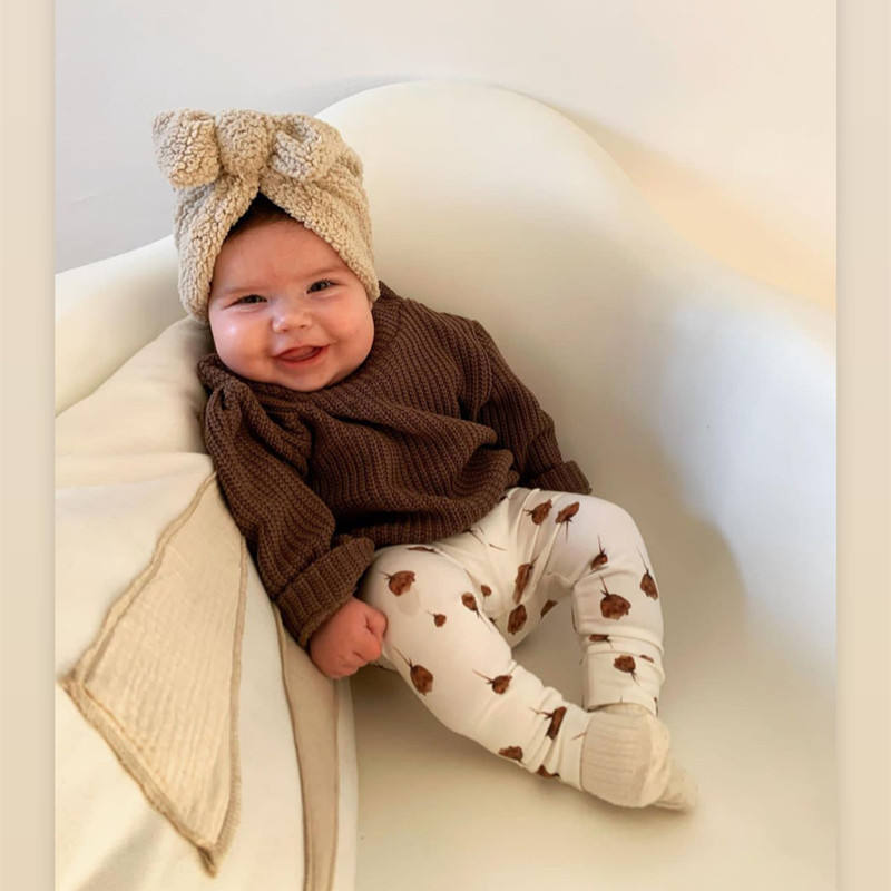 หมวกผ้าโพกหัวเด็กแรกเกิดน่ารัก - Infant Beanie Hat With Ears บทวิจารณ์และราคา