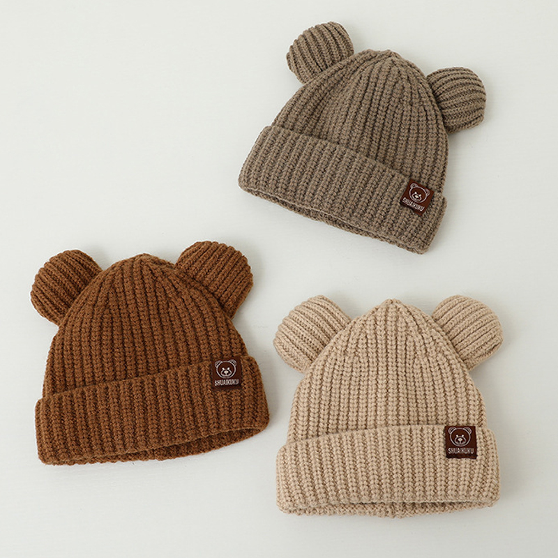 หมวกไหมพรมเด็กอ่อนลายการ์ตูนหู - Infant Beanie Hat With Ears บทวิจารณ์และราคา
