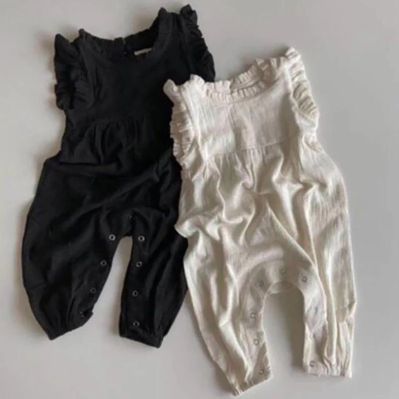 MILANCEL ฤดูร้อนเด็กทารกแขนกุด - Baby Summer Linen Sleeveless Jumpsuit บทวิจารณ์และราคา