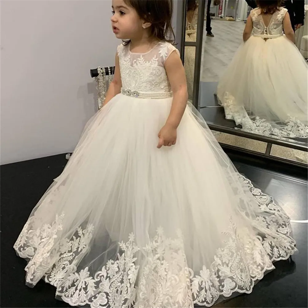 ชุดเดรสเด็กผู้หญิง ลูกไม้ สำหร - Toddler Girl Tulle Party Dress บทวิจารณ์และราคา