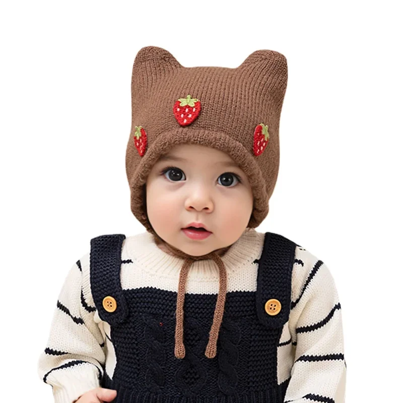 หมวกเด็กผู้หญิงสำหรับฤดูใบไม้ร - Infant Beanie Hat With Ears บทวิจารณ์และราคา