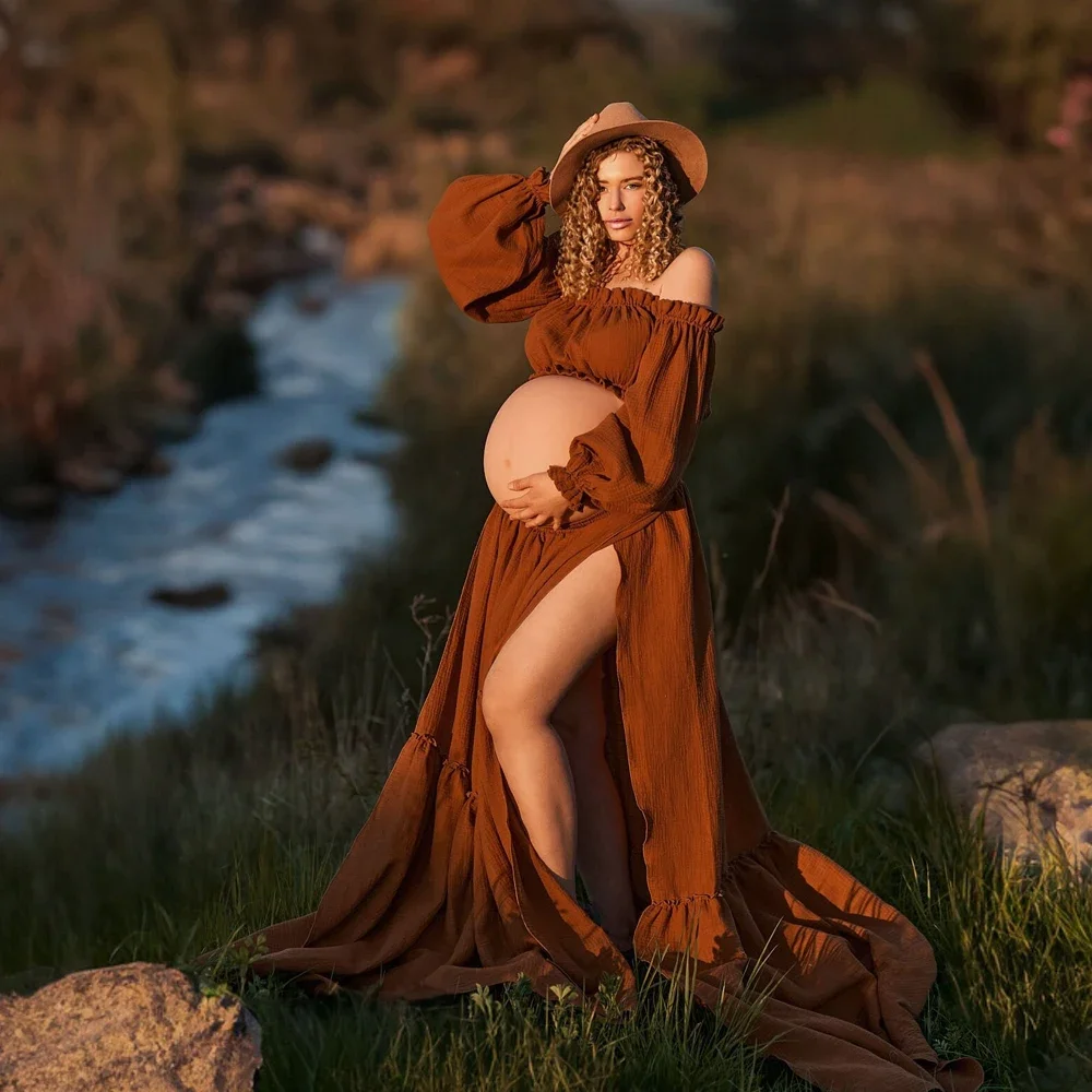 เซ็กซี่ปิดไหล่ Retro คลอดบุตรก - Maternity Wear บทวิจารณ์และราคา