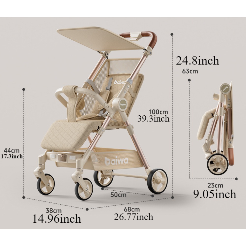 รถเข็นเด็กแบบพับได้ น้ำหนักเบา - Lightweight Foldable Baby Stroller Compact บทวิจารณ์และราคา