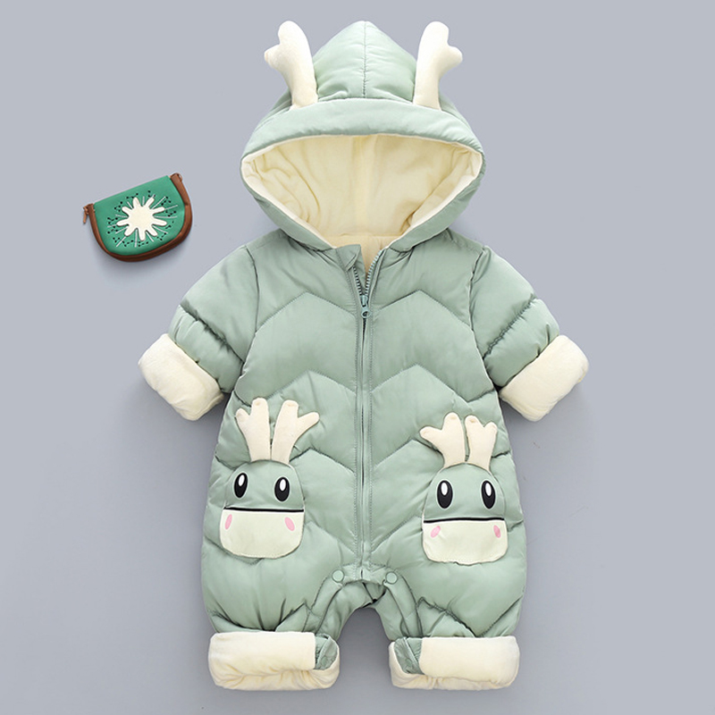 1-3Y ทารกหนากํามะหยี่ Rompers  - Cotton Baby Onesies Zipper บทวิจารณ์และราคา