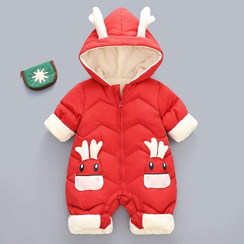 1-3Y ทารกหนากํามะหยี่ Rompers  - Cotton Baby Onesies Zipper บทวิจารณ์และราคา