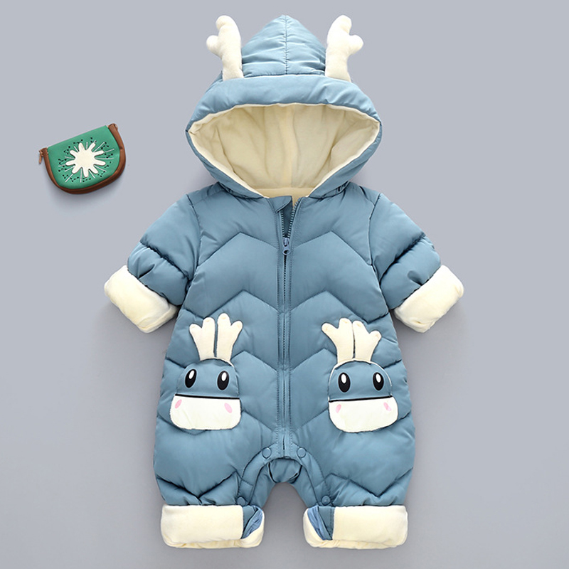 1-3Y ทารกหนากํามะหยี่ Rompers  - Cotton Baby Onesies Zipper บทวิจารณ์และราคา