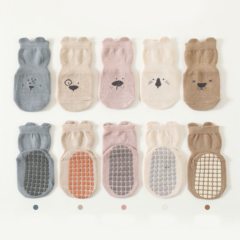 3/5 คู่เด็กน่ารักสัตว์รูปแบบถุ - Unisex Baby Socks Non Slip บทวิจารณ์และราคา