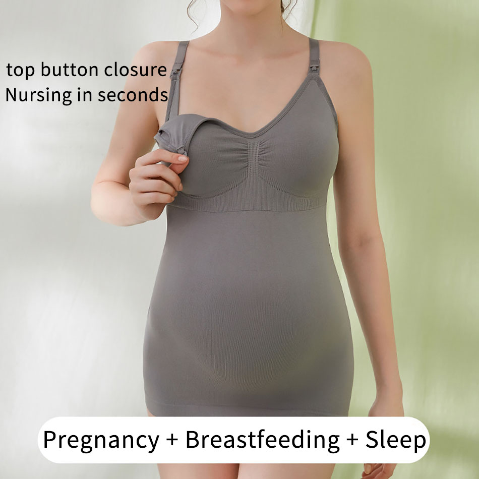 สตรีมีครรภ์ปุ่มเปิดด้านหน้าถ้ว - Maternity Wear บทวิจารณ์และราคา
